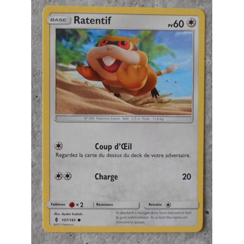 Pokémon - 107/145 - Ratentif - Sl2 - Soleil Et Lune - Gardiens Ascendants - Commune