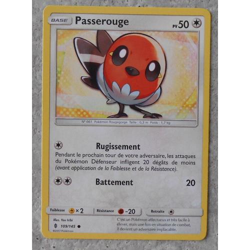 Pokémon - 109/145 - Passerouge - Sl2 - Soleil Et Lune - Gardiens Ascendants - Commune