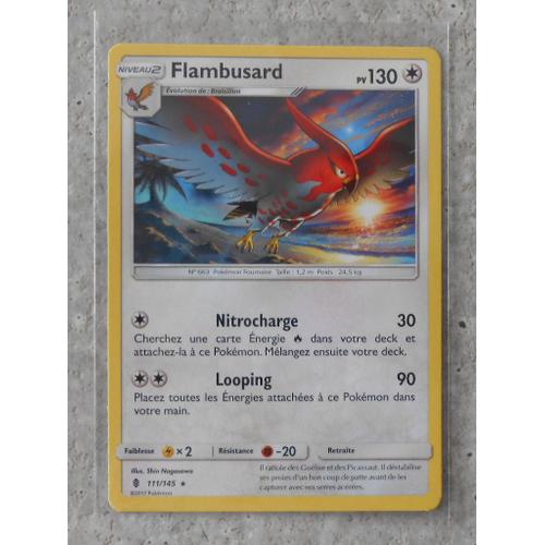 Pokémon - 111/145 - Flambusard - Sl2 - Soleil Et Lune - Gardiens Ascendants - Rare