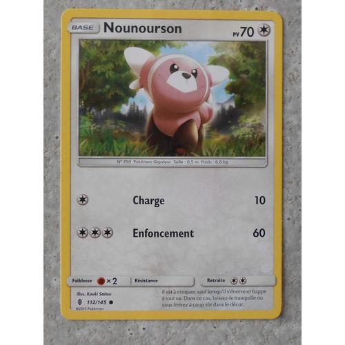Pokémon - 112/145 - Nounourson - Sl2 - Soleil Et Lune - Gardiens Ascendants - Commune