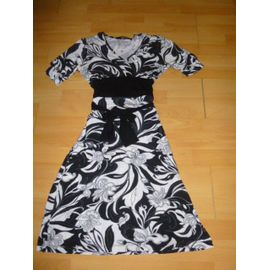 Robe Manches Courtes Noire Et Blanche- Caroll - Taille 38