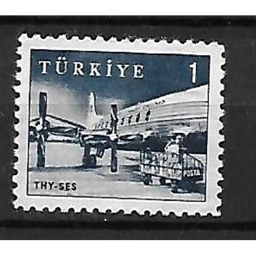 Turquie 1959 : Avion Au Sol - Timbre Oblitéré