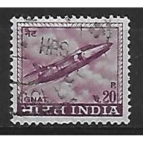 Inde 1967 : Avion : Chasseur, Folland "Gnat" - Timbre Oblitéré