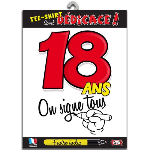 T-Shirt Age 18 Ans - 55691 - Taille Unique - Port 0¿