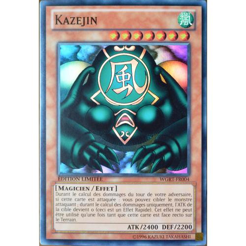 Carte Yu-Gi-Oh Wgrt-Fr004 Kazejin Super Rare Neuf Fr