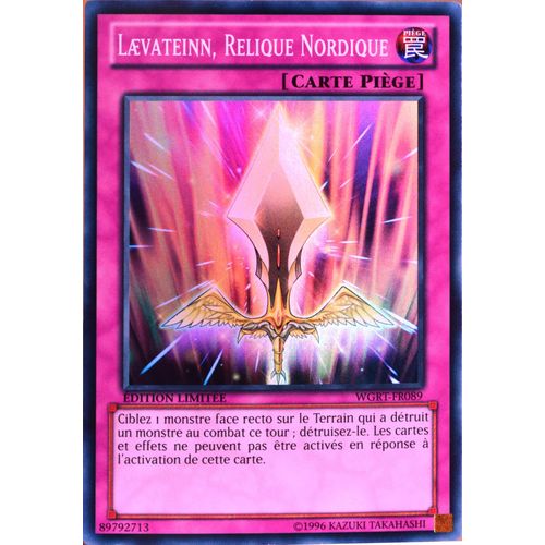 Carte Yu-Gi-Oh Wgrt-Fr089 Laevateinn, Relique Nordique Neuf Fr