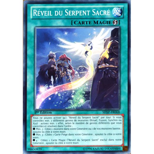 Carte Yu-Gi-Oh Shsp-Fr068 Réveil Du Serpent Sacré Neuf Fr