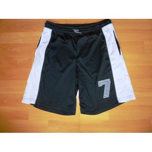 Short Basket Ball Noir Et Blanc- In Extenso Sport -16 Ans