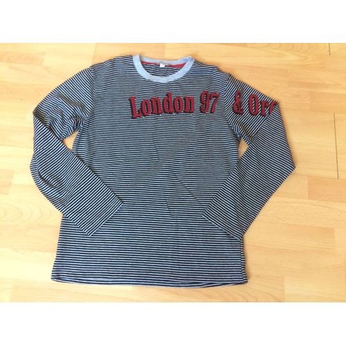 T-Shirt Manches Longues Gris Noir Rouge Neuf - Orchestra - 14 Ans