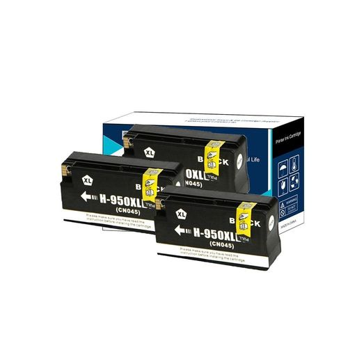 LCL(TM) 950XL - Lot de 3 Noir Cartouches d'encre Compatible pour Imprimantes HP Officejet Pro