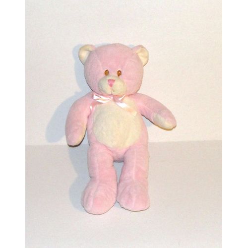 Doudou Ours My First Teddy Peluche Ourson Noeud Papillon Rose