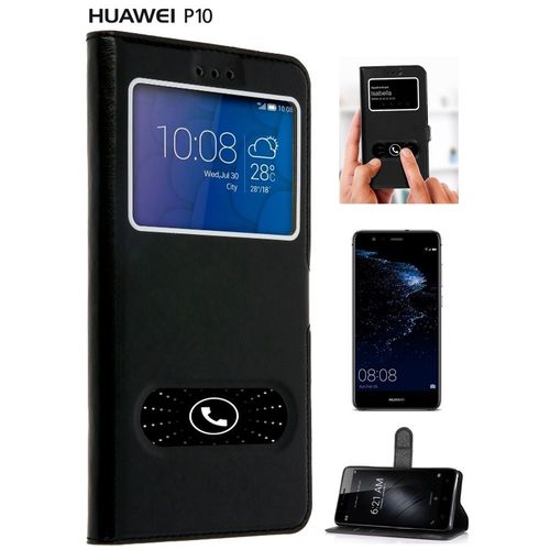 Coque Etui Housse Double Fenêtre Pour Huawei P10