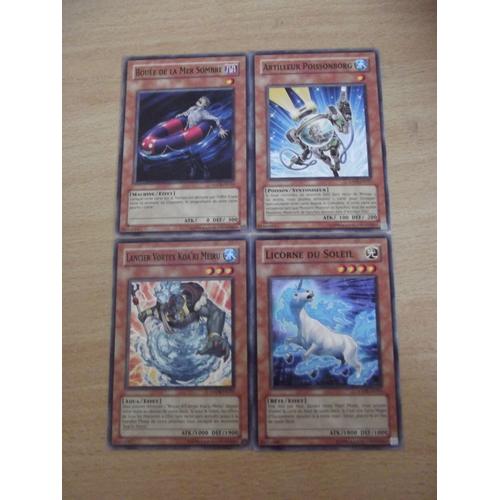 Artilleur Poissonborg + Lancier Vortex Koa'ki Meiru + Licorne Du Soleil + Bouée De La Mer Sombre (Yu Gi Oh)