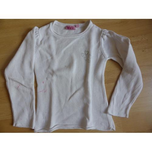 Pull Nky Coton 5 Ans Blanc Cassé