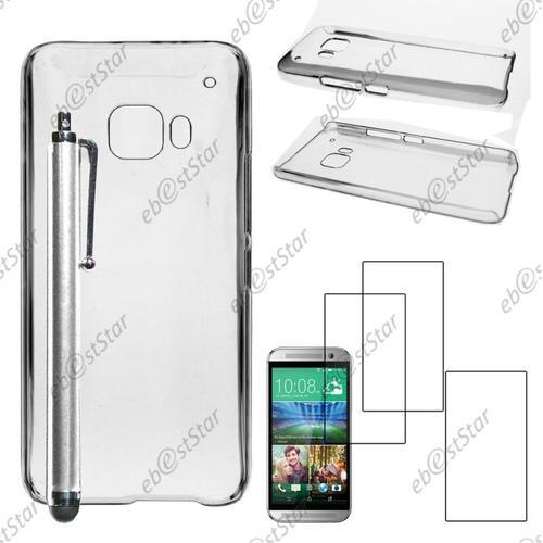 Ebeststar ® Pour Htc One M9, One Hima - Coque Rigide Ultra Fine Etui Housse Crystale Polycarbonate + Stylet + 3 Film Écran, Couleur Transparent [Dimensions Precises De Votre Appareil : 144.6 X 69.7 X 9.6 Mm, Écran 5'']