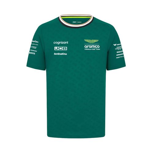 T-Shirt De L'équipe Aston Martin Officiel Formule 1 Enfant Vert