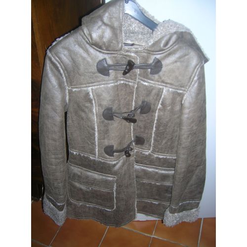 Parka À Capuche Doublée New Look Polyester 36 Gris