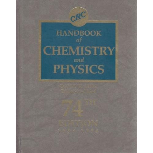 Crc Handbook Chemistry & Physics 74th/1993/94