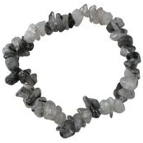 Bracelet Baroque Cristal De Roche Et Tourmaline Noire