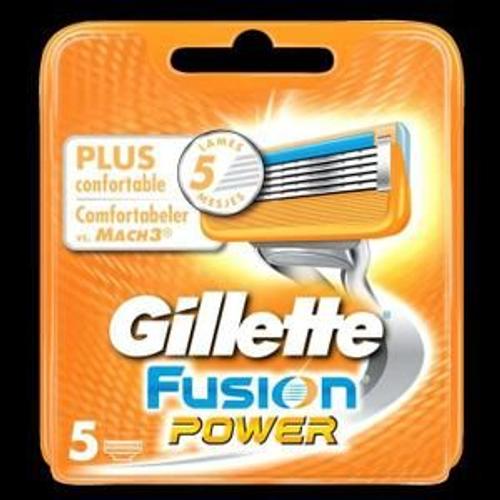 Gillette Lames De Rasoir Fusion Power - Pack De 5 Recharges 