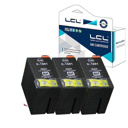 LCL(TM) 18XL T1811 (3-Pack Noir) Cartouche d'encre Compatible pour Expression Home XP-30/102/202/205/302/305/402/405/405WH/212/215/312/315/412/415 XP-225/322/325/422/425 Mufc Limited Edition Printer