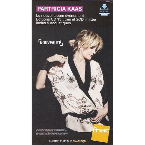 Plv 14x25cm Cartonnée Rigide Patricia Kaas Album 2016 / Magasins Fnac