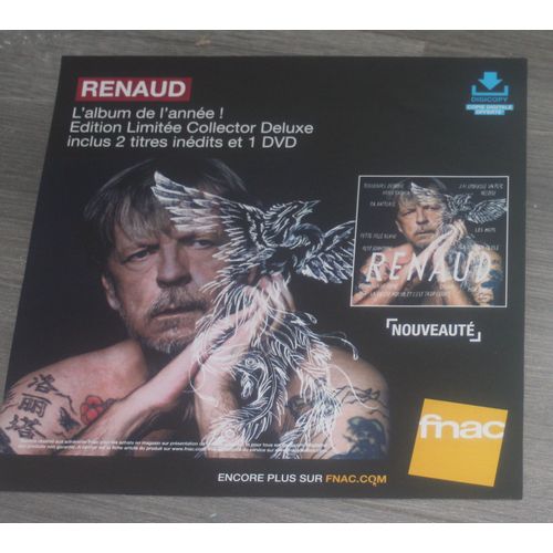 Plv 30x30cm Souple Renaud Sechan Toujours Debout Édition Collector / Magasins Fnac