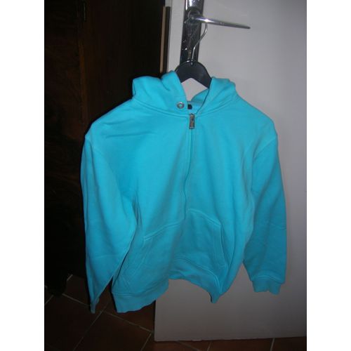 Veste H&m À Capuche Coton 10/12 Ans Bleu