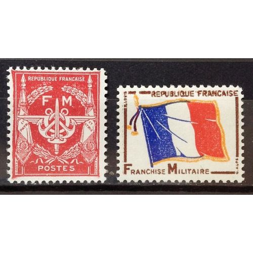 France - Fm Rouge (N° 12) + Fm Drapeau Tricolore (N° 13) Neufs* - Année 1946 - N17511