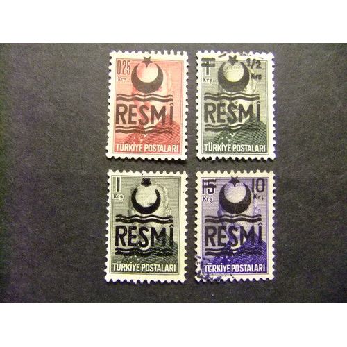 Turquie Turquia 1956 - 57 Sellos De Servicio Yvert Nº 37 / 39 + 43 Fu