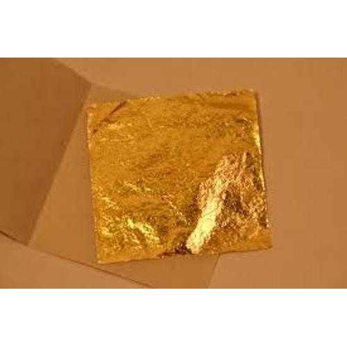 500 feuilles d'or 69mm X 69 mm 24 carats dans la base 100% veritable 