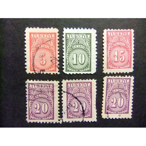 Turquie Turquia 1959 Sellos De Servicio Yvert Nº 56/59+59+59 Fu