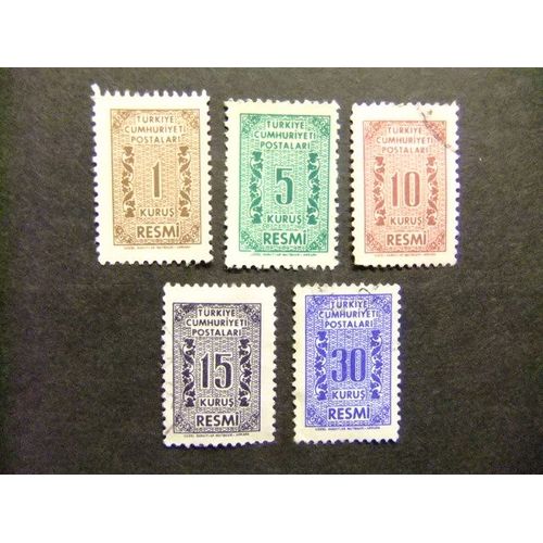 Turquie Turquia 1962 Sellos De Servicio Yvert Nº 74/77+79 Fu