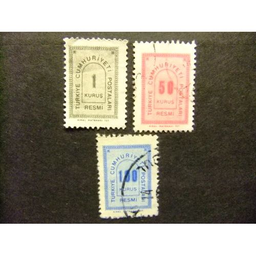 Turquie Turquia 1963 Sellos De Servicio Yvert Nº 82 +85/86