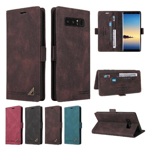 Étui Pour Samsung Galaxy Note8 Bicelle Cuir Premium Deux Fentes Pour Cartes Cuir Premium - Le Brun
