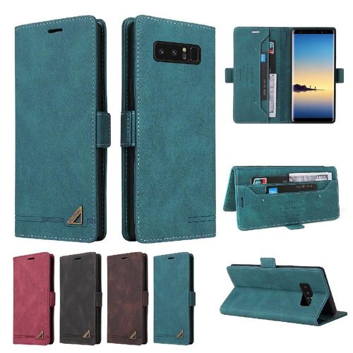 Étui Pour Samsung Galaxy Note8 Bicelle Cuir Premium Deux Fentes Pour Cartes Cuir Premium - Vert