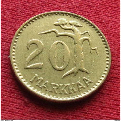 Finlande (Suomen Tasavalta) = Pièce De 20 Markka De 1954 En Bronze Aluminium, Lion Épée
