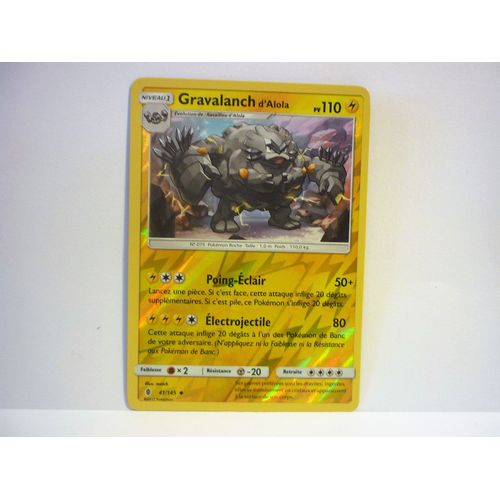 Pokémon - 41-R/145 - Gravalanch D'alola - Reverse