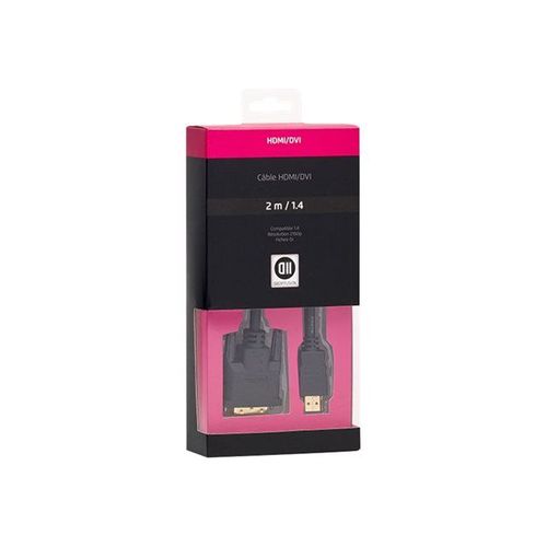 D2 Diffusion - Câble adaptateur - HDMI mâle pour DVI mâle - 2 m