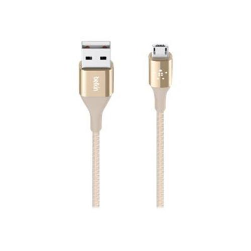 Belkin MIXIT DuraTek - Câble USB - Micro-USB de type B (M) pour USB (M) - USB 2.0 - 2.4 A - 1.22 m - or