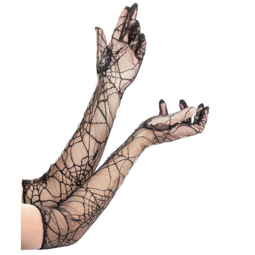 Gants Longs Toile D'araignée Femme - 36269 - Taille Unique - Port 0¿