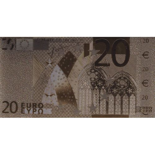 Billet De 20 Euros Plaqué Or