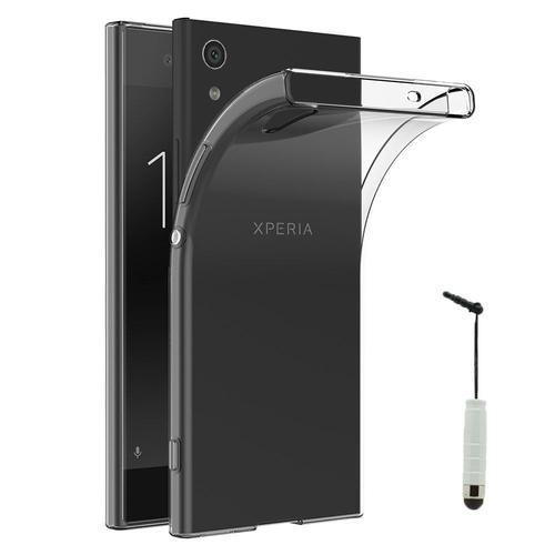 Coque Silicone Pour Sony Xperia Xa1 Ultra 6.0" Gel Ultraslim Et Ajustement Parfait - Transparent + Mini Stylet