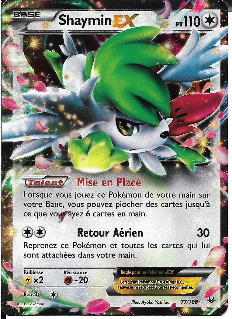 Carte Pokemon Francaise Shaymin Ex 77/108 Ciel Rugissant 