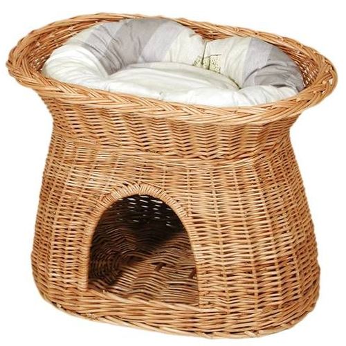 Corbeille En Osier Pour Chat 2 Couchettes