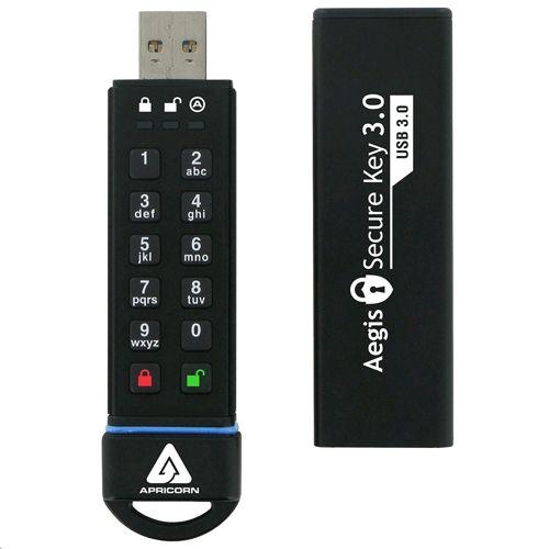 Clé sécurisée Apricorn Aegis 3.0 - Clé USB - chiffré - 480 Go - USB 3.0 - FIPS 140-2 Level 3
