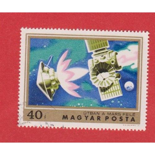 Timbre Hongrie Magyar Posta Espace Satellite 40fr