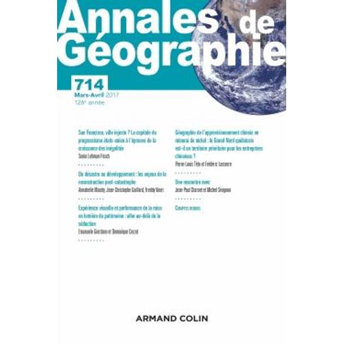 Annales De Géographie N° 714