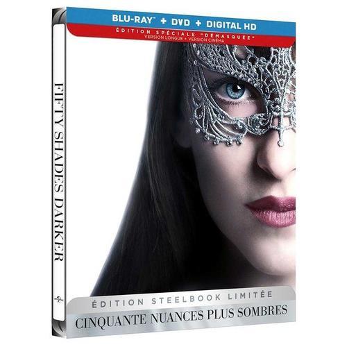 Cinquante Nuances Plus Sombres - Édition Spéciale - Boîtier Steelbook Exclusif Amazon - Version Non Censurée + Version Cinéma - Blu-Ray + Dvd + Digital Hd