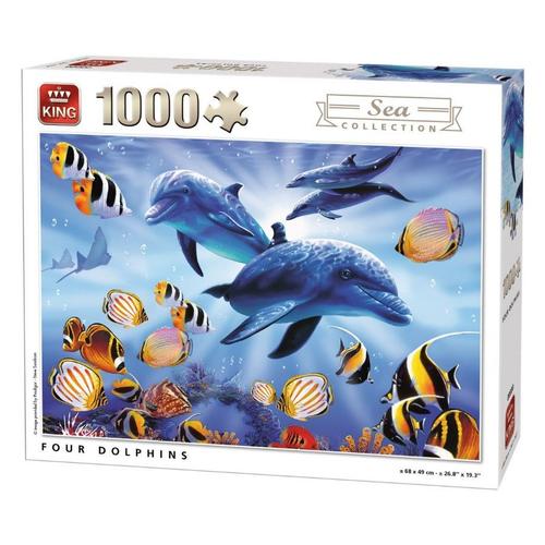 Puzzle 1000 Pièces Four Dolphins